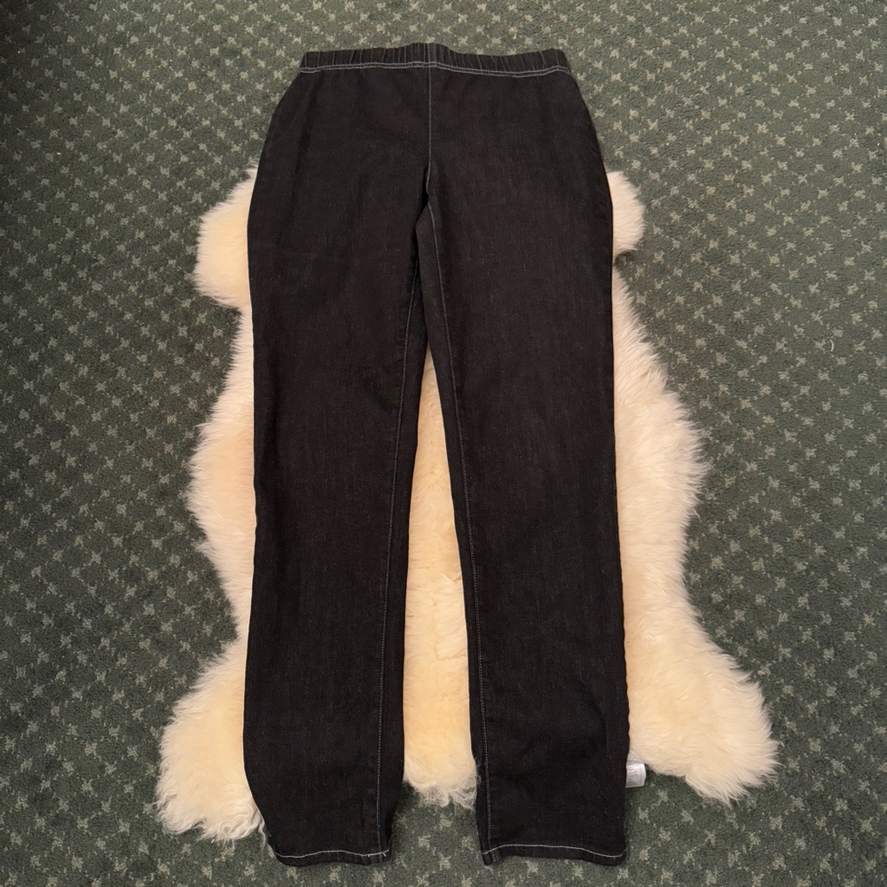 Eileen Fisher Dark Wash Blue Denim Stretch Jean Leggings